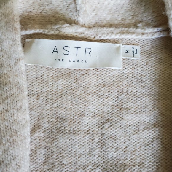 ASTR the Label | Beige Wool Blend Pleated Wrap Front Sweater (Size M) - Picture 9 of 12